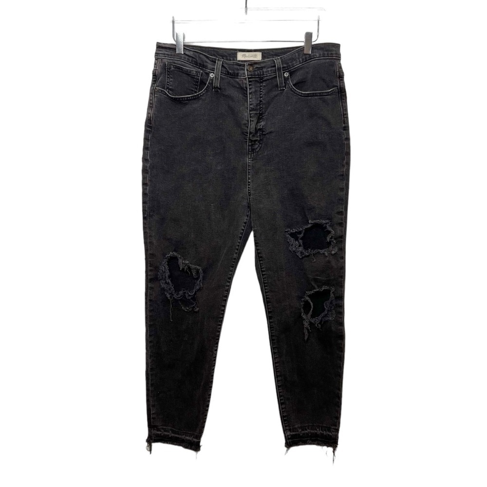 Madewell Black Wash Mom Jean High Rise Women’s Denim Jeans Sz 32